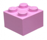 3003 4550359 Baustein 2 x 2 - rosa