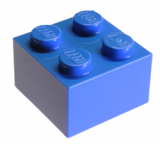 3003 300323 Baustein 2 x 2 - blau